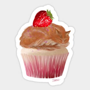 Cupcake Catnap Sticker